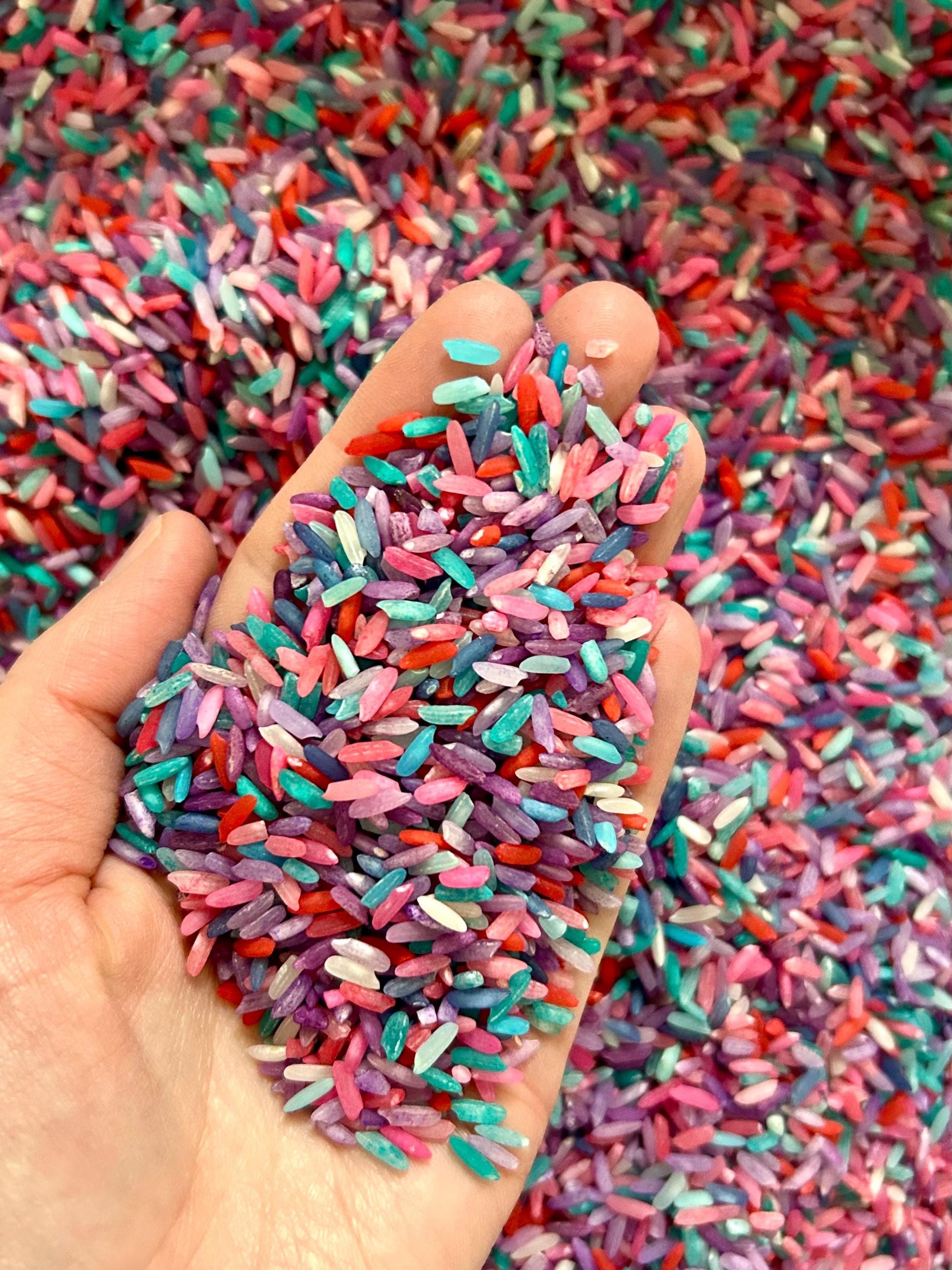 Unicorn Sensory Rice Mix β Pink, Purple and Blue Colorful Rice Sensory Bins | Magical Play Filler for Kids | Montessori | Preschool Activity