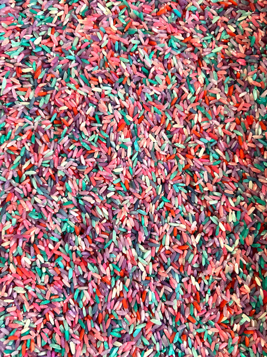 Unicorn Sensory Rice Mix β Pink, Purple and Blue Colorful Rice Sensory Bins | Magical Play Filler for Kids | Montessori | Preschool Activity