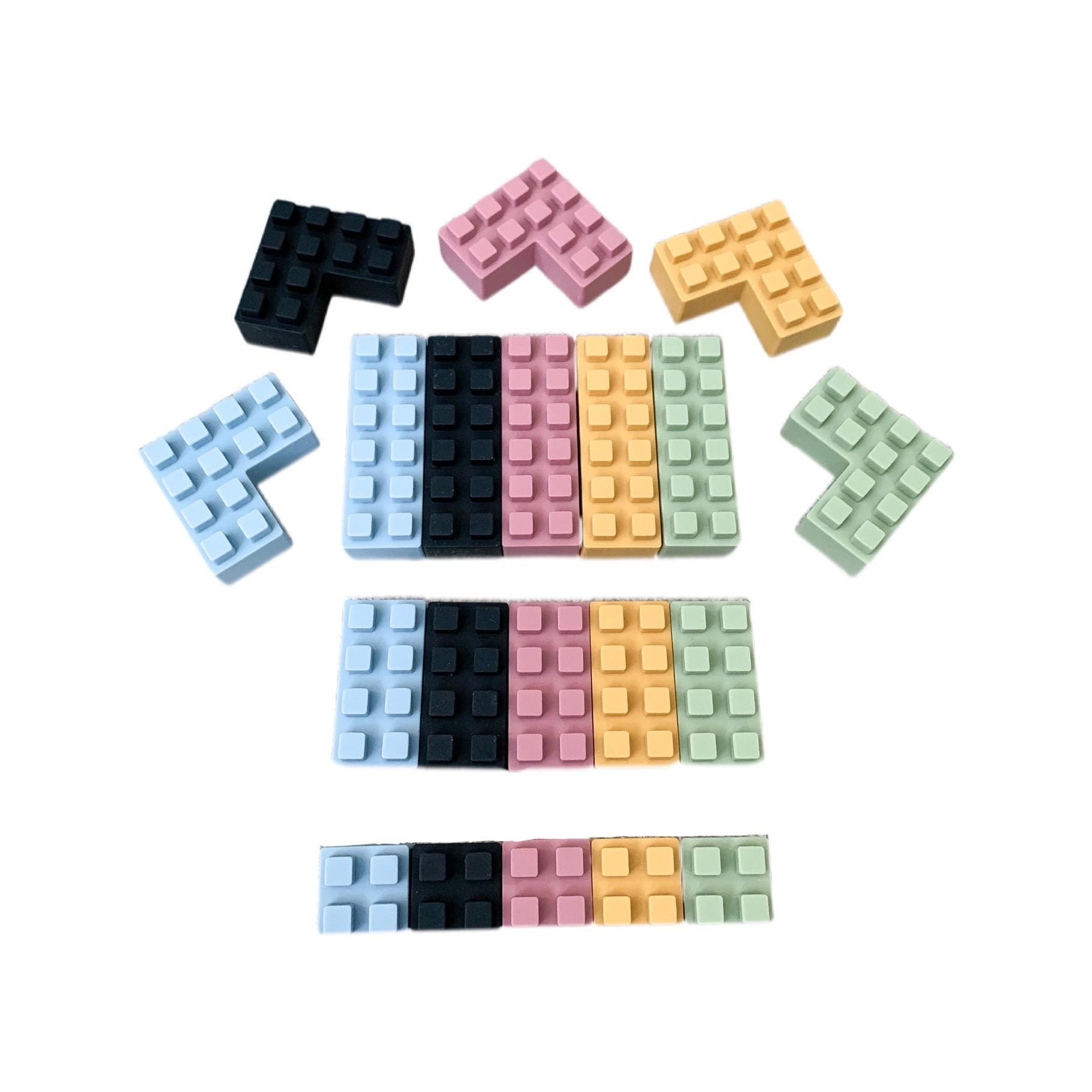 20pcs Silicone Building Blocks | Soft Baby Blocks | Montessori Sensory Toy | BPA-Free Teether Bricks | Open-Ended Play for Toddlers