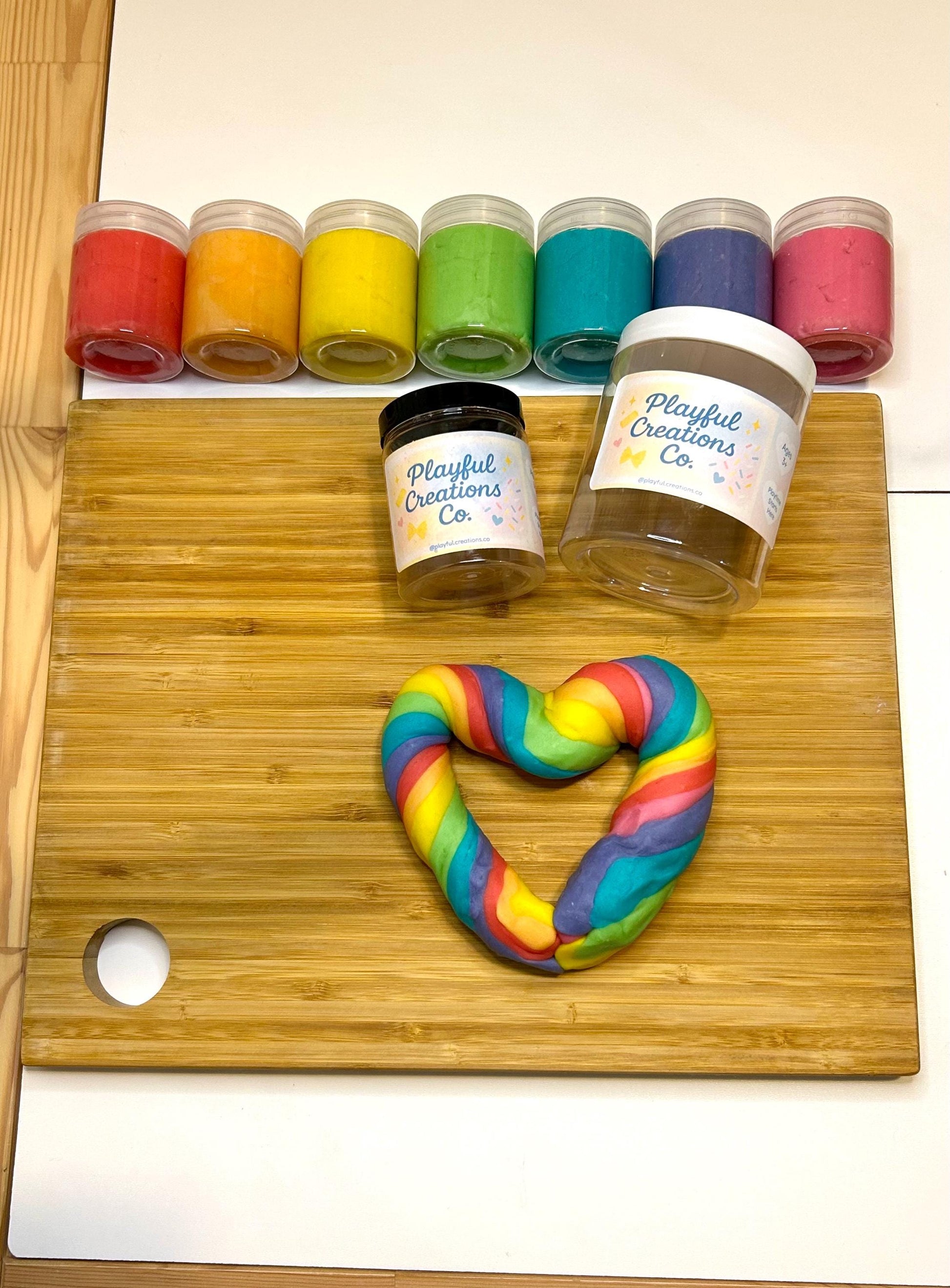 Fall Playdough Set with Charms & Rolling Pin | Autumn Sensory Dough Kit | Handmade Non-Toxic Playdough with Loose Parts | Montessori Play
