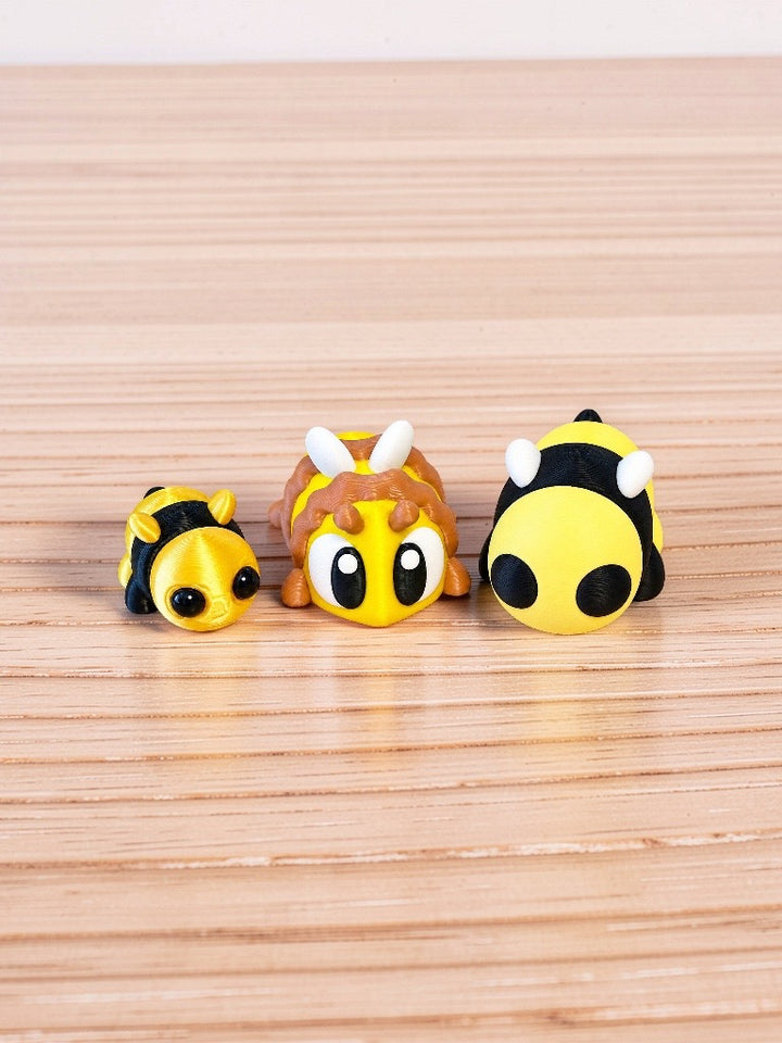 3D Printed Articulated Bumble Bees (3 styles)