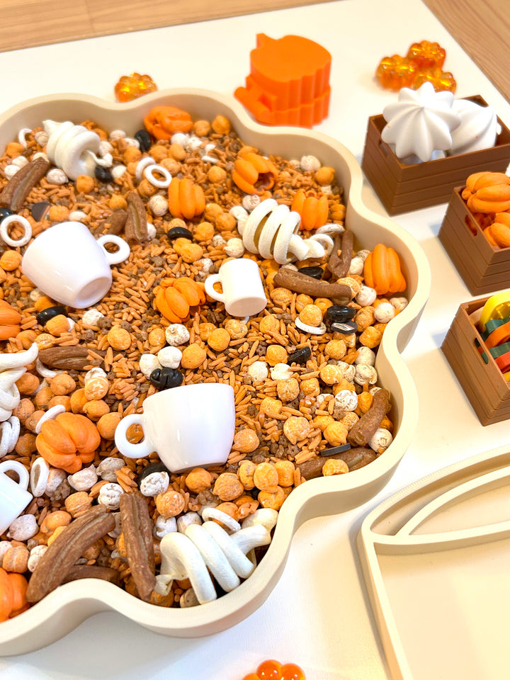 Pumpkin Spice Latte Sensory Filler Mix | Autumn-Themed Sensory Bin Mix
