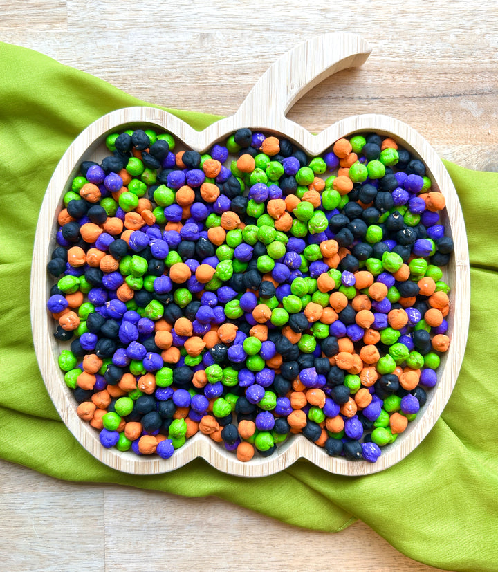 Halloween Magic Chickpeas Sensory Filler Mix | Black, Green, Purple &amp; Orange