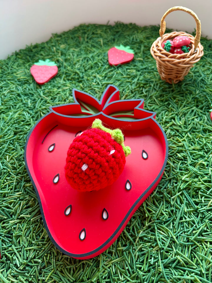 Strawberry Sensory Tray | 3D Printed Fruit Trinket Tray