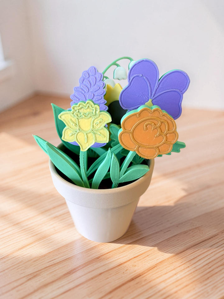 Flower Garden Planting Set | 2.5” Flowers | Sensory Dirt