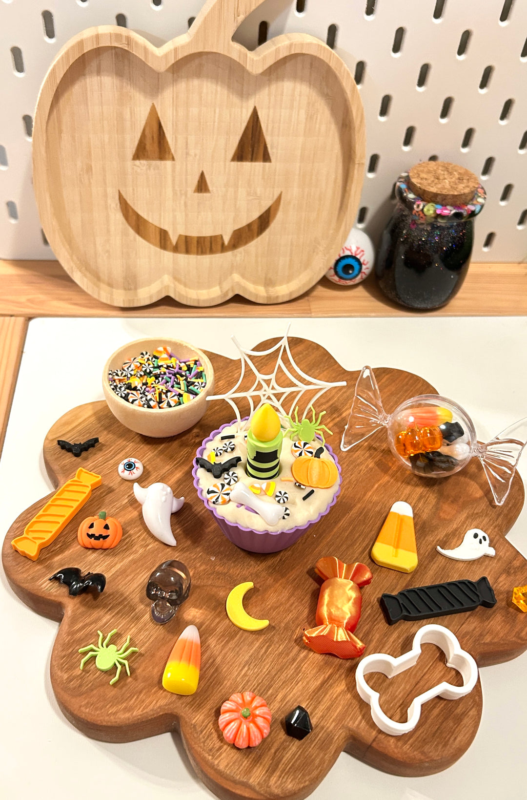 Spooky Cupcake Playdough Kit | Halloween Pretend Play