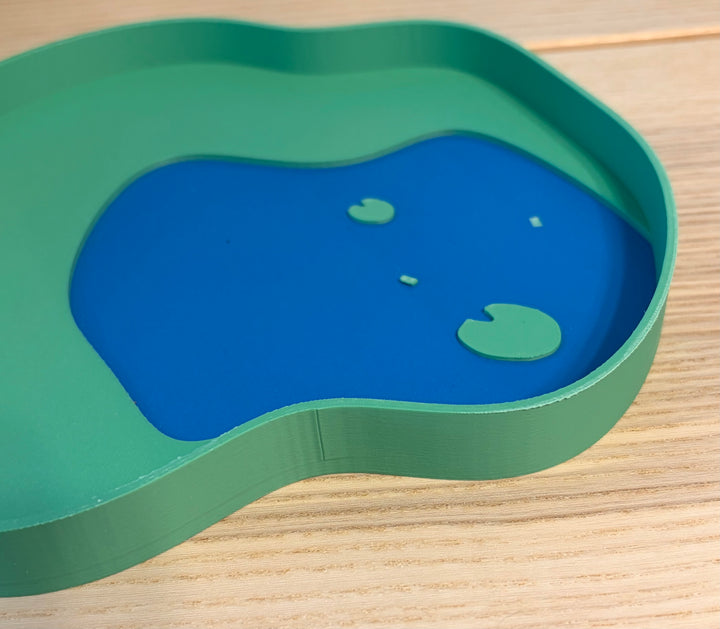 Pond Life &amp; Water Trays | Frog Sensory Bin | 3D Printed Trinket Tray