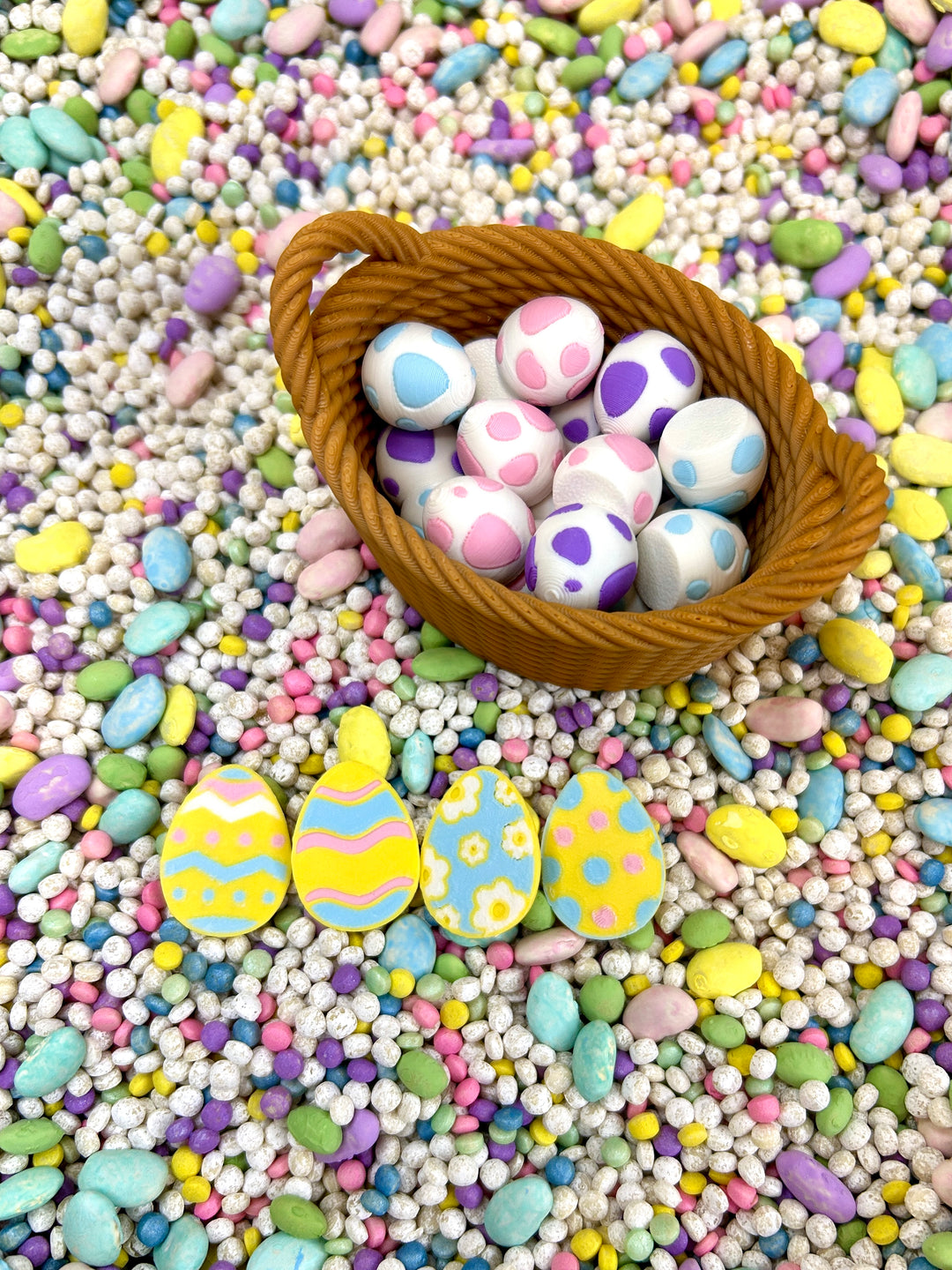 3D Printed Flat Easter Egg Loose Parts