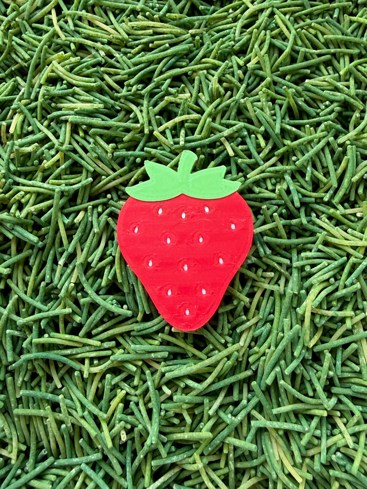 3D Printed Strawberry Loose Parts (flat)