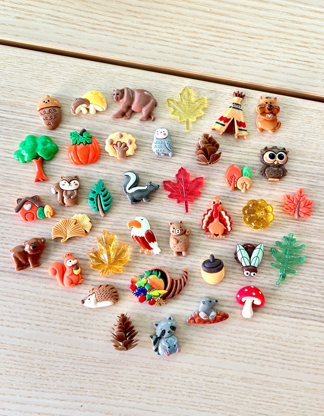 Lot of Halloween Charms | Fall-Themed Resin Set of 30+ Loose Parts