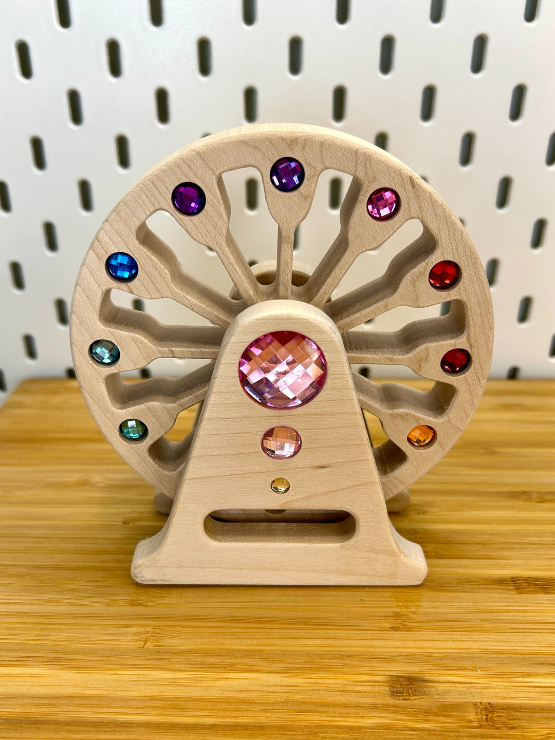 Wooden Rainbow Gem Ferris Wheel (Double-Sided)