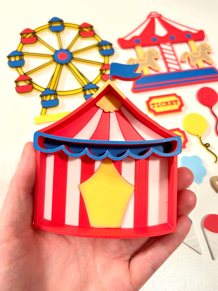 Farm &amp; Fall Fair Loose Parts Set | 3D Printed Farm Animals, Tractor &amp; Barn