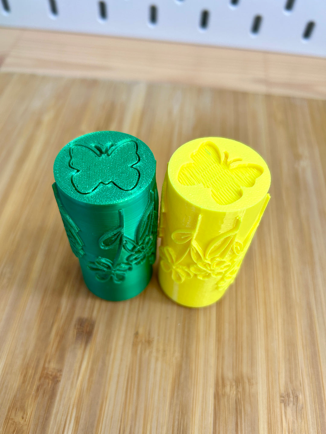 Spring-Themed | 3D Printed Texture Roller | Insects & Flowers | Playdough Tool