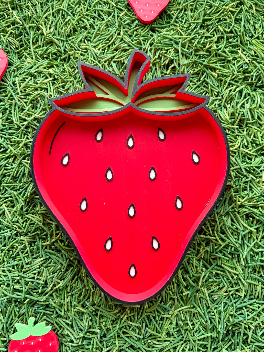 3D Printed Strawberry Loose Parts (flat)