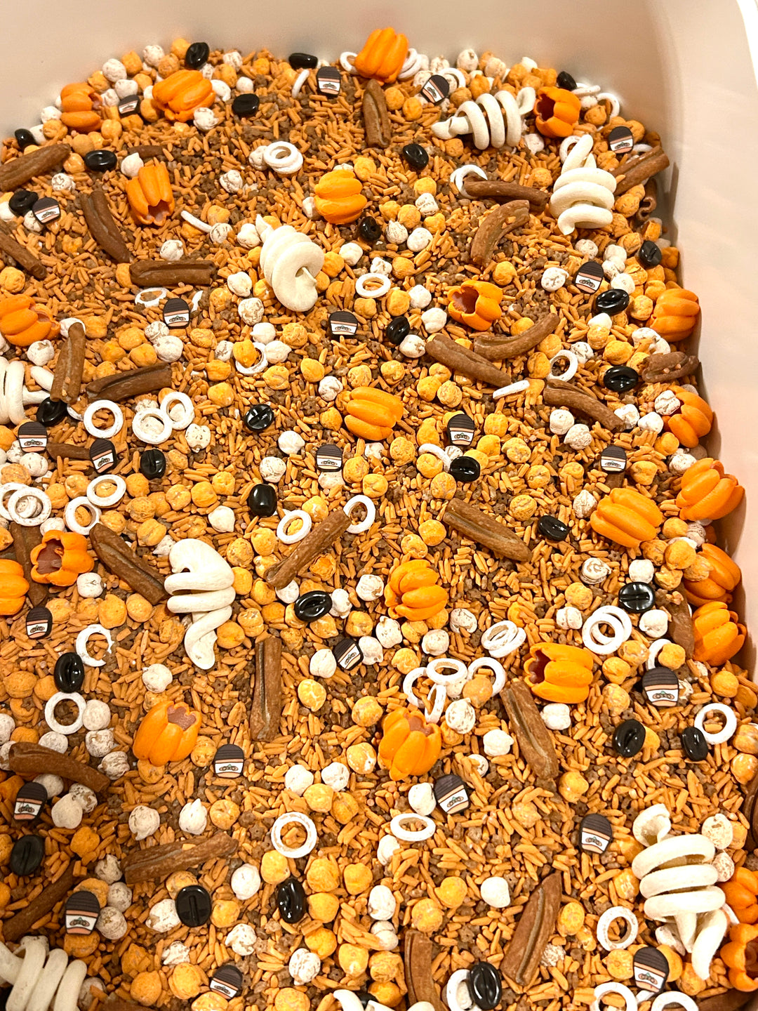 Pumpkin Spice Latte Sensory Filler Mix | Autumn-Themed Sensory Bin Mix