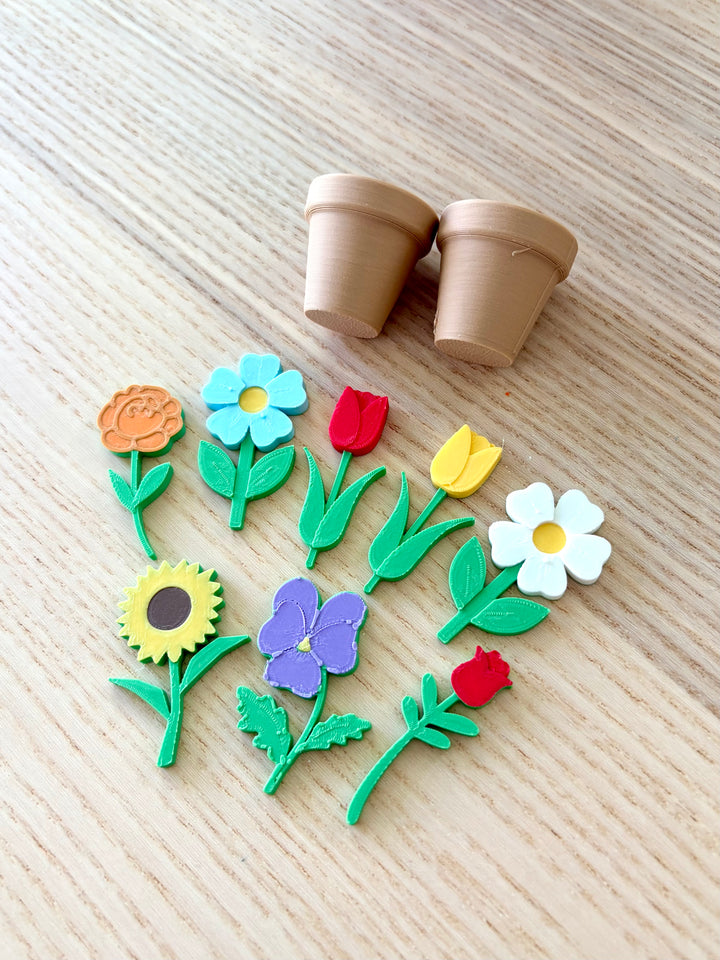 Mini Garden Planting Set | Flower Pots, Flowers &amp; Sensory Dirt