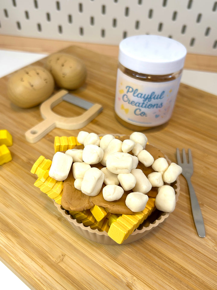 Create-Your-Own Poutine Playdough | Includes Cheese Curds & Gravy Sauce