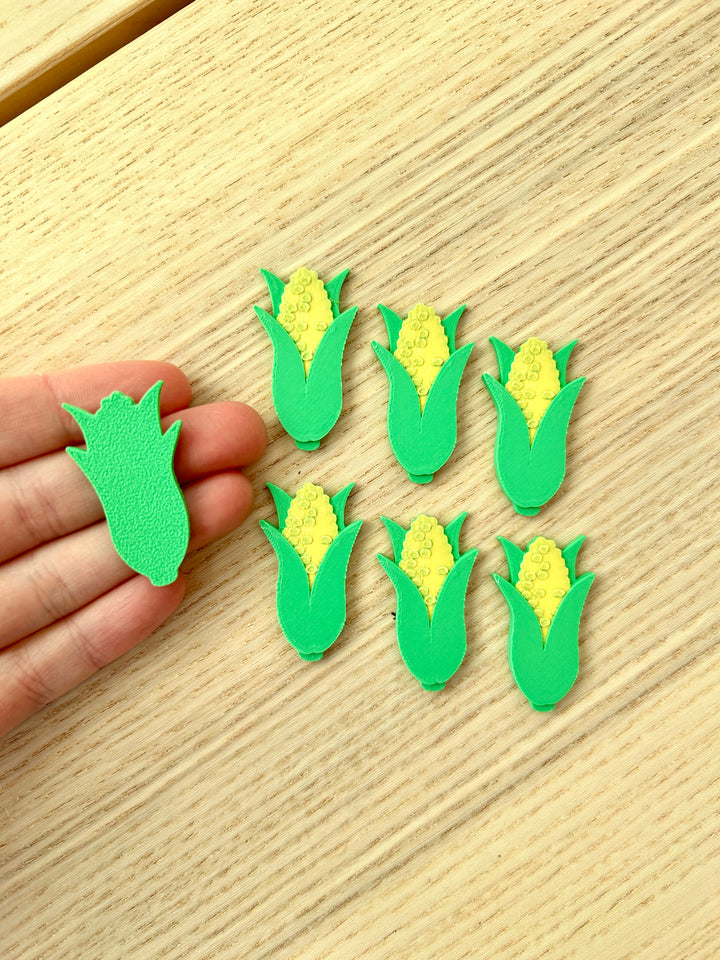 3D Printed Corn on the Cob Loose Parts (flat) | Fall Counters