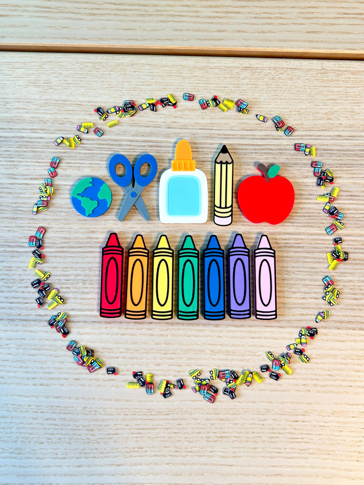 Back to School Loose Parts | 3D Printed Set of 12 (flat)