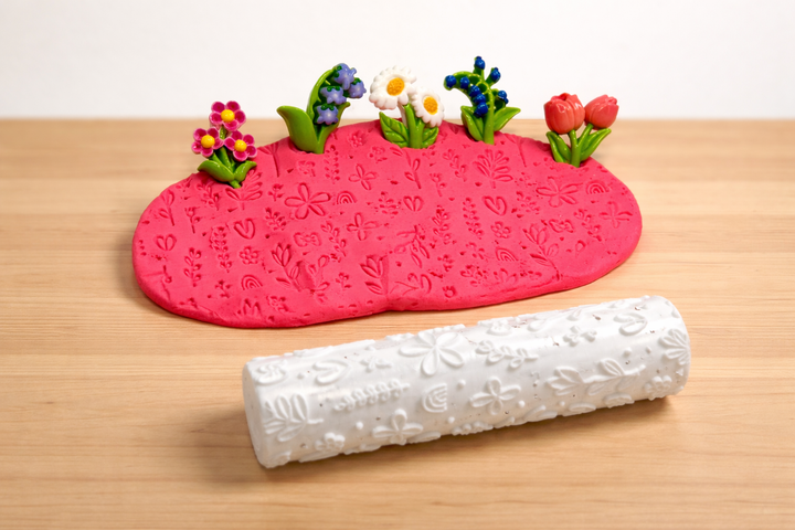 Wildflowers | 3D Printed Floral Texture Roller | Playdough Tool | Eco-Friendly PLA