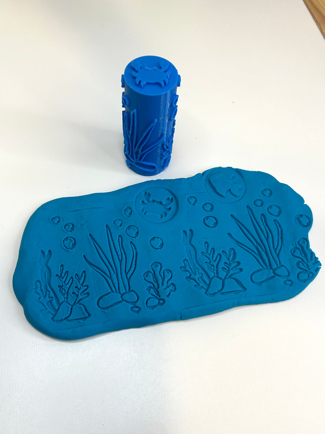 Under the Sea | Ocean-Themed | 3D Printed Texture Roller | Playdough Tool | Eco-Friendly PLA