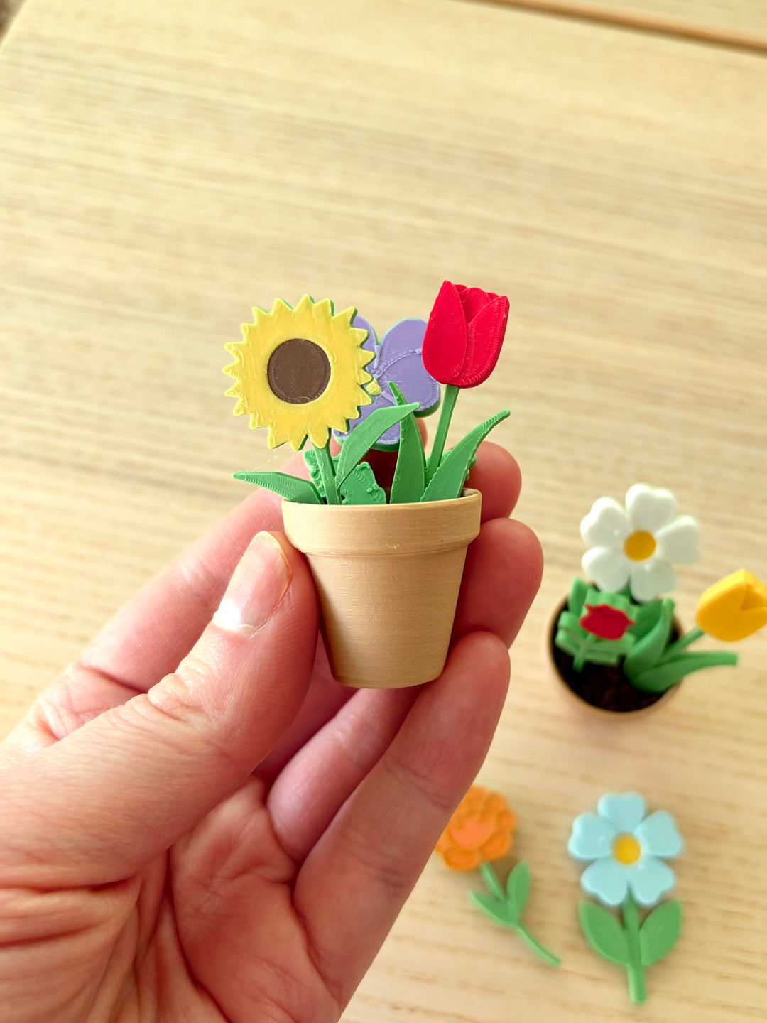 Miniature Gardening Set | Small World Play | Garden Sensory Bin | Playdough or Kinetic Sand ‘Dirt’