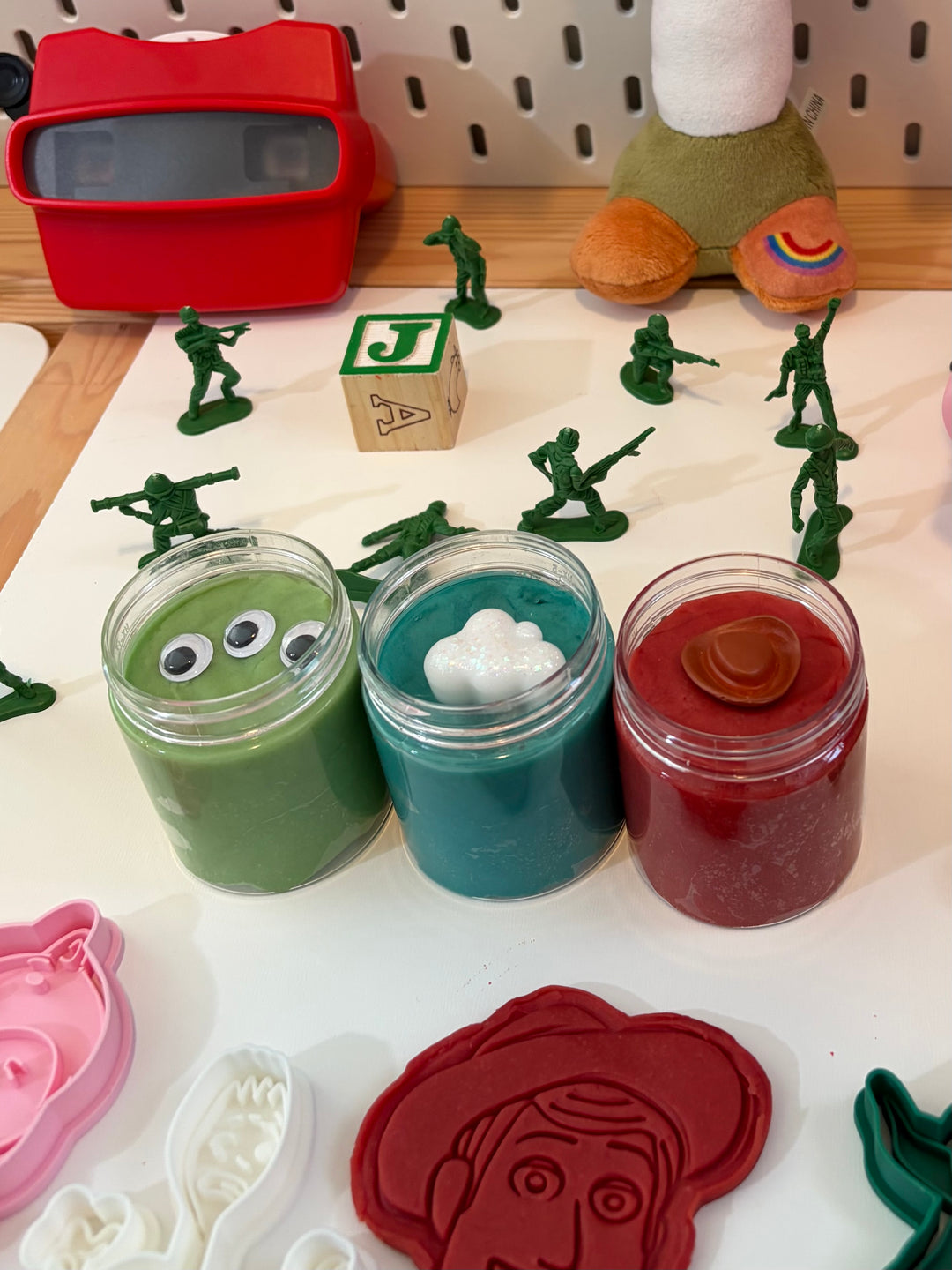 Cowboys &amp; Cosmos Playdough Set | Homemade Playdough | Unscented (4oz. X3)
