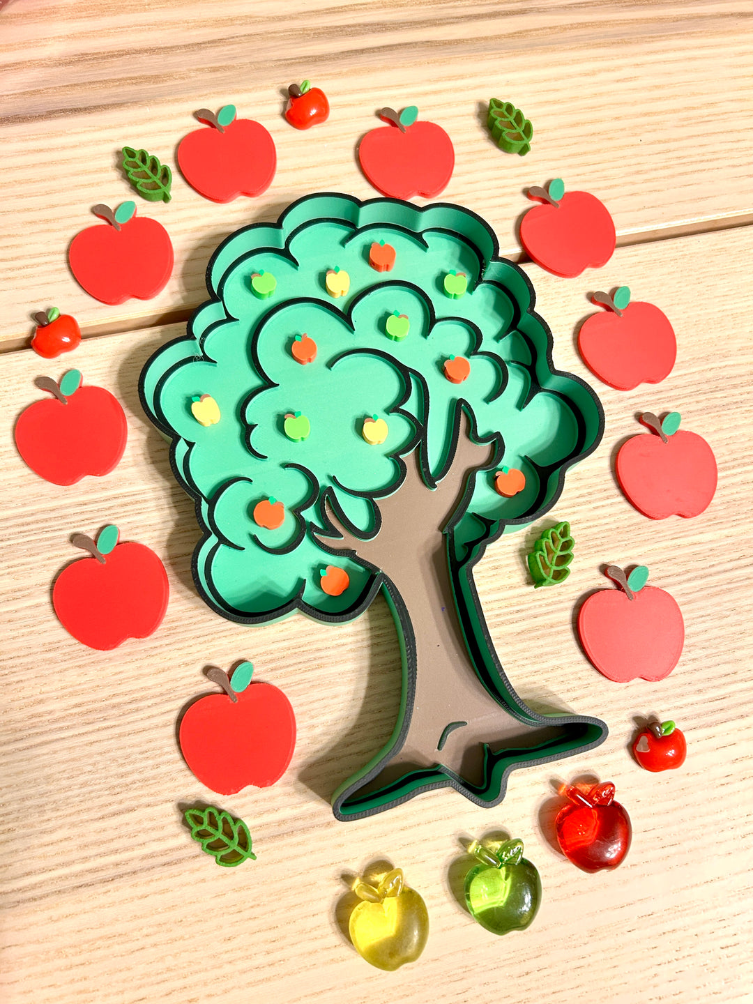 Green Tree Sensory Tray | Nature Sensory Bin | 3D Printed Trinket Tray