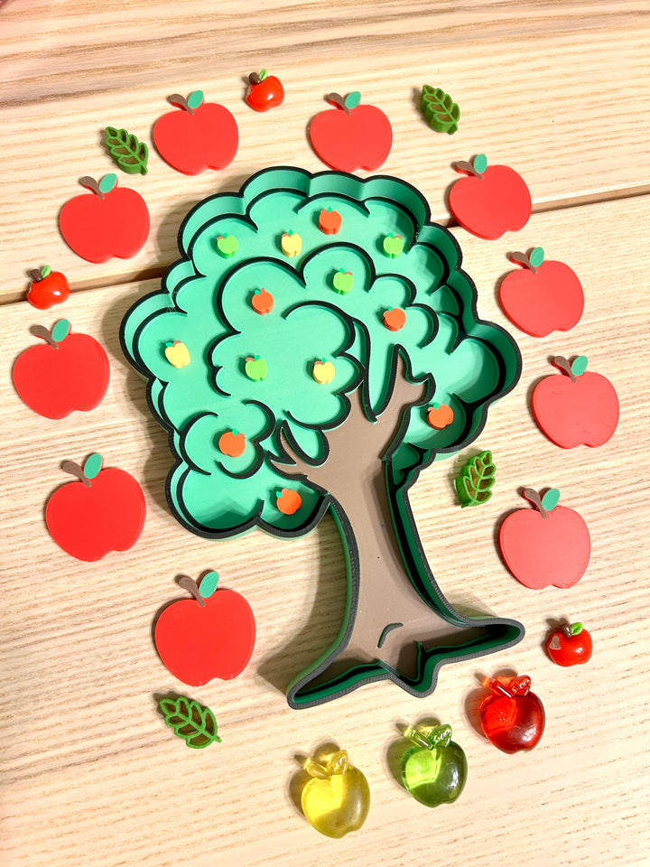 Green Tree Sensory Tray | Nature Sensory Bin | 3D Printed Trinket Tray