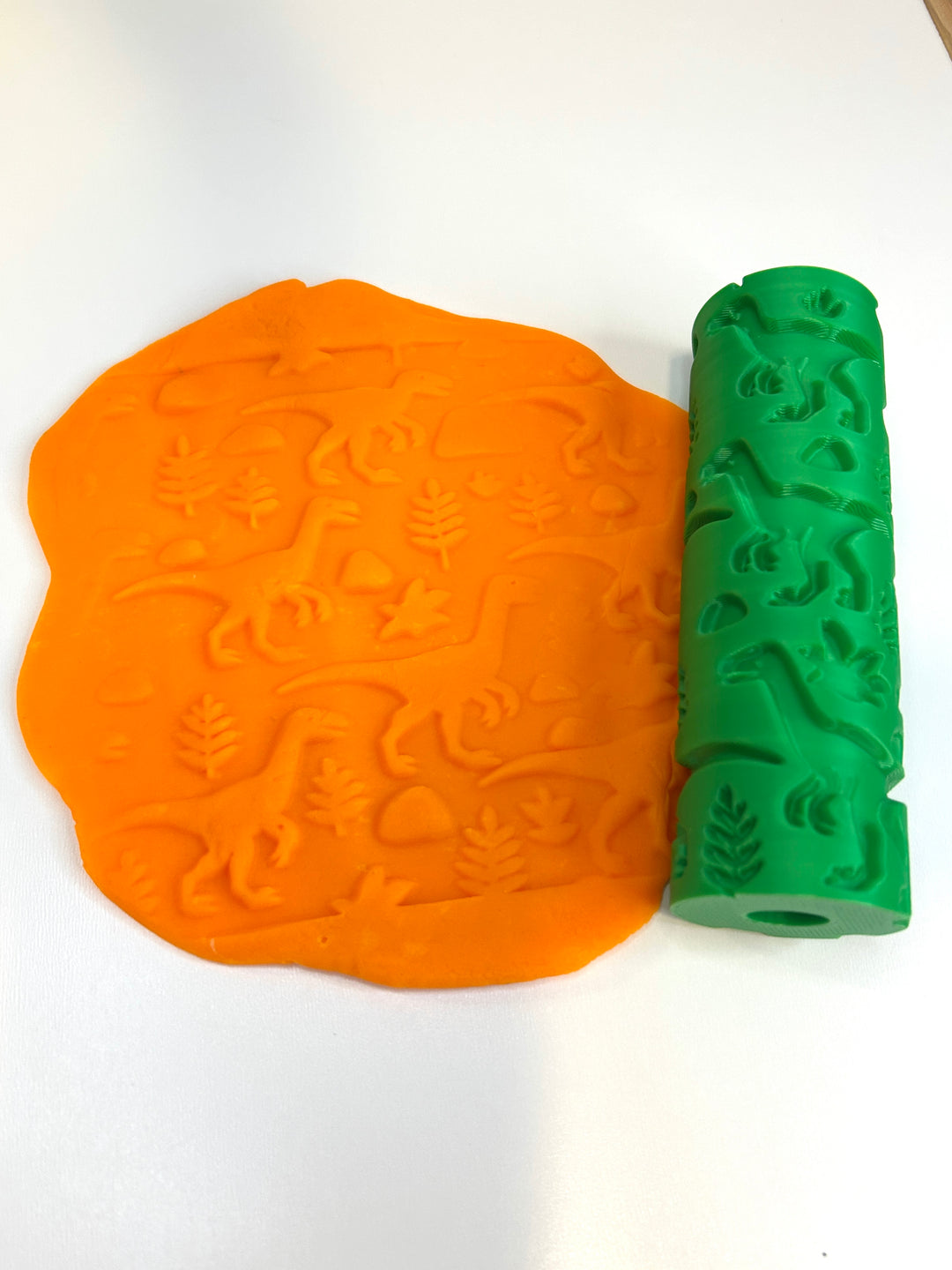 Dinosaur-Themed | 3D Printed Texture Roller | Playdough Tool | Eco-Friendly PLA