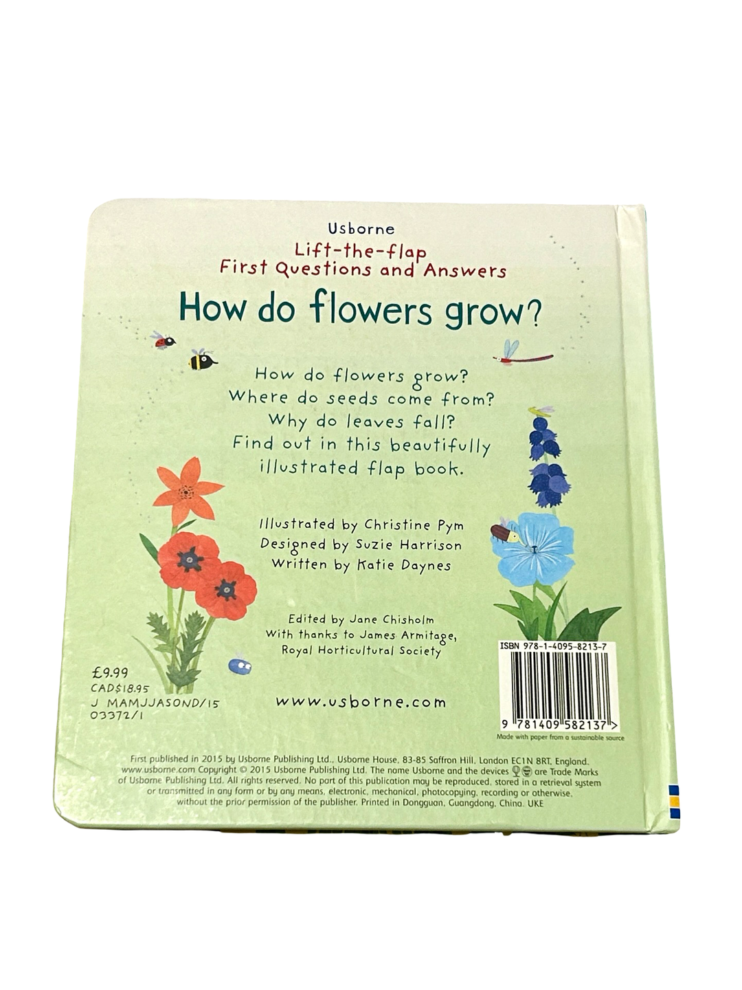 How Do Flowers Grow? (Usborne Lift-the-Flap Book) (Hardcover)