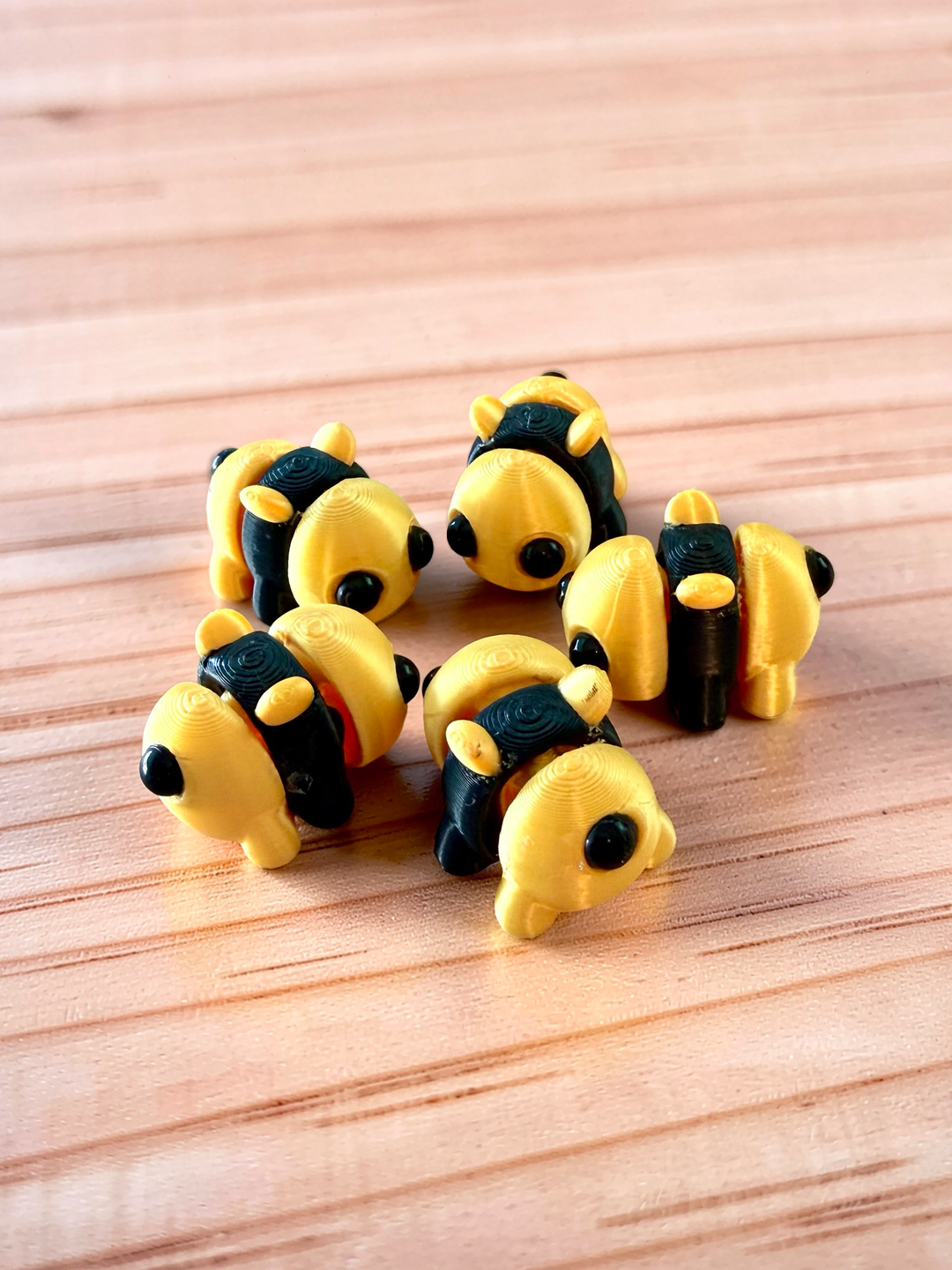 3D Printed Articulated Bumble Bees (3 styles)