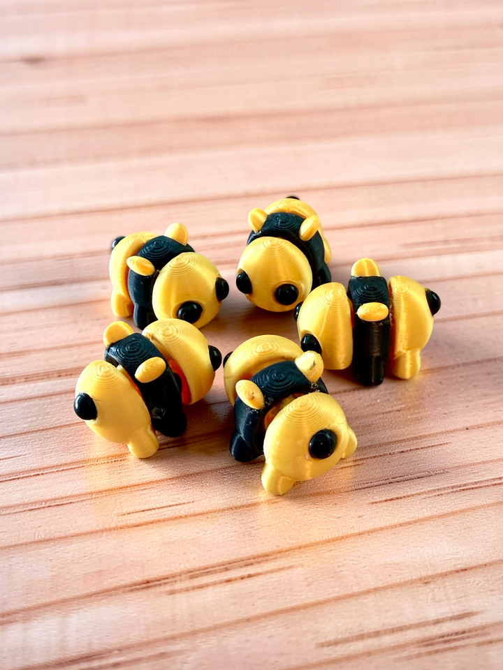 3D Printed Articulated Bumble Bees (3 styles)