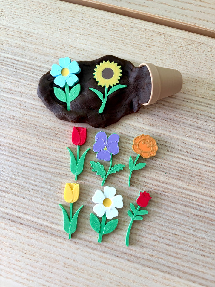 Miniature Gardening Set | Small World Play | Garden Sensory Bin | Playdough or Kinetic Sand ‘Dirt’