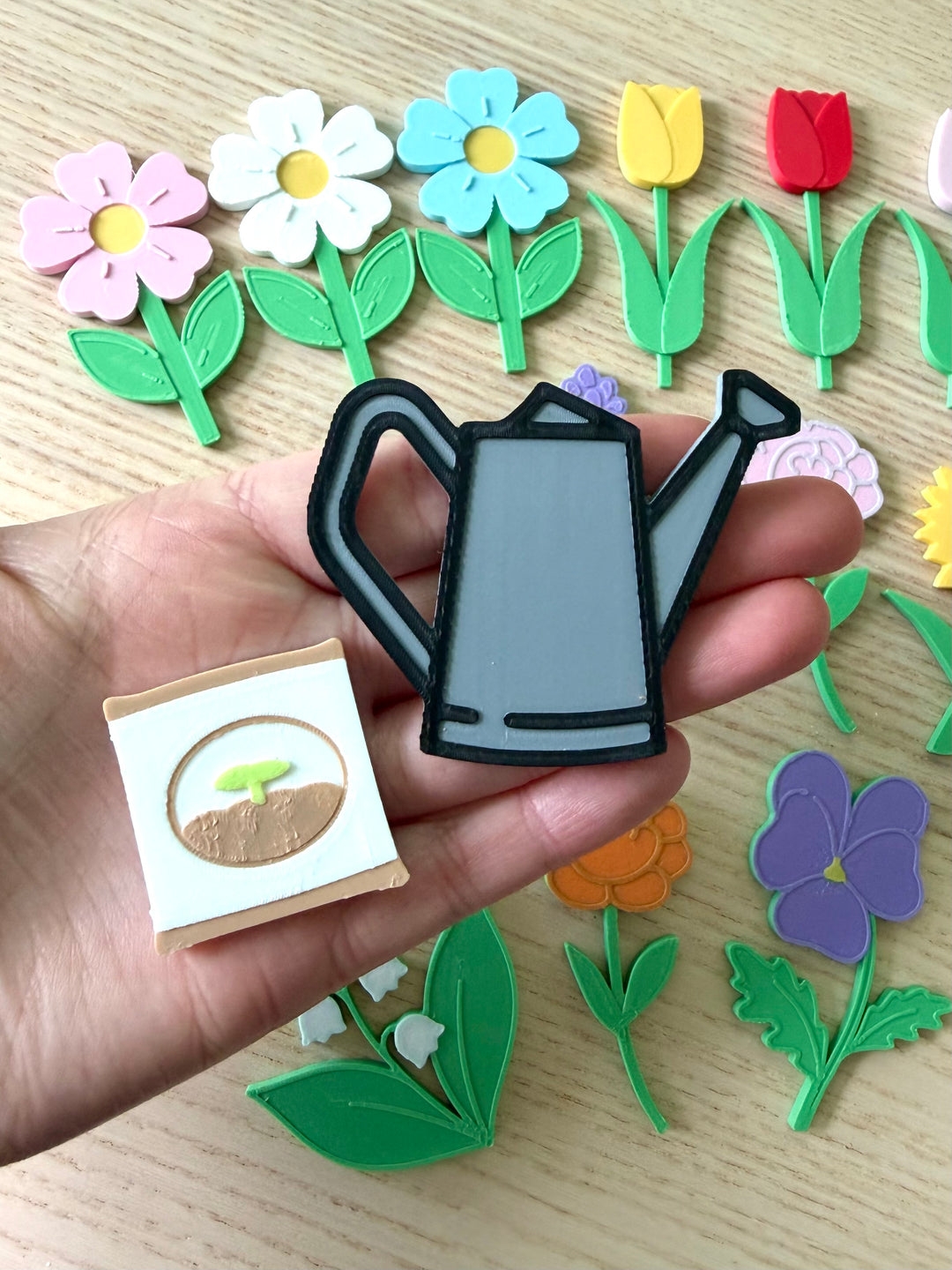 Flower Garden Planting Set | 2.5” Flowers | Sensory Dirt