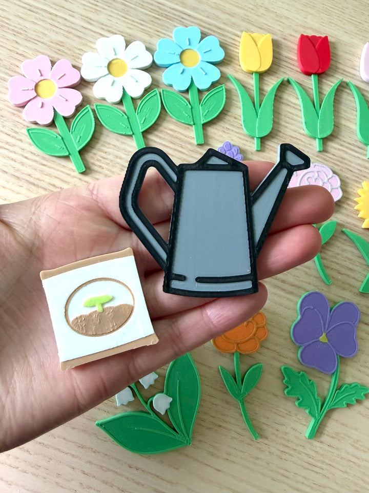 Flower Garden Planting Set | 2.5” Flowers | Sensory Dirt