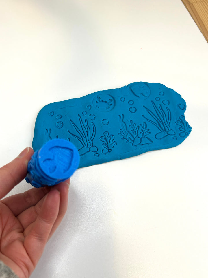 Under the Sea | Ocean-Themed | 3D Printed Texture Roller | Playdough Tool | Eco-Friendly PLA