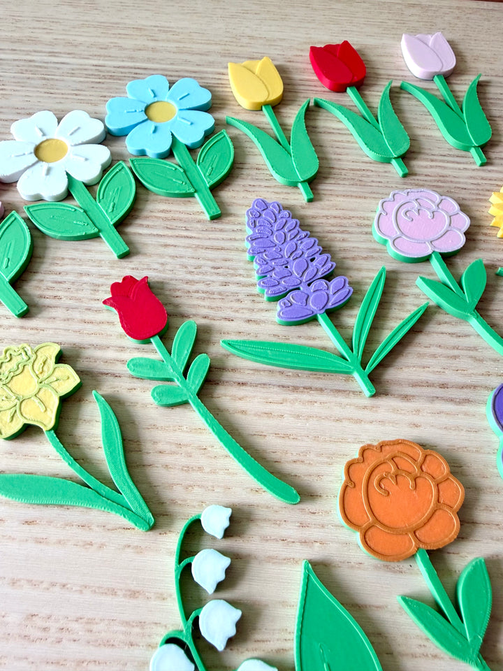 Flower Garden Planting Set | 2.5” Flowers | Sensory Dirt
