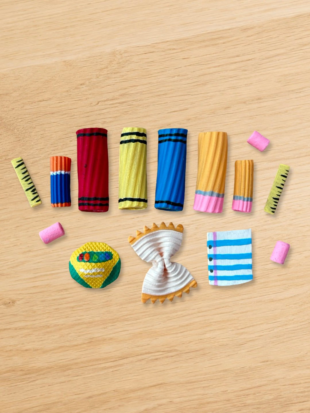Little Learner’s Desk Sensory Filler Mix | Back to School Play Setup | Handpainted Pasta