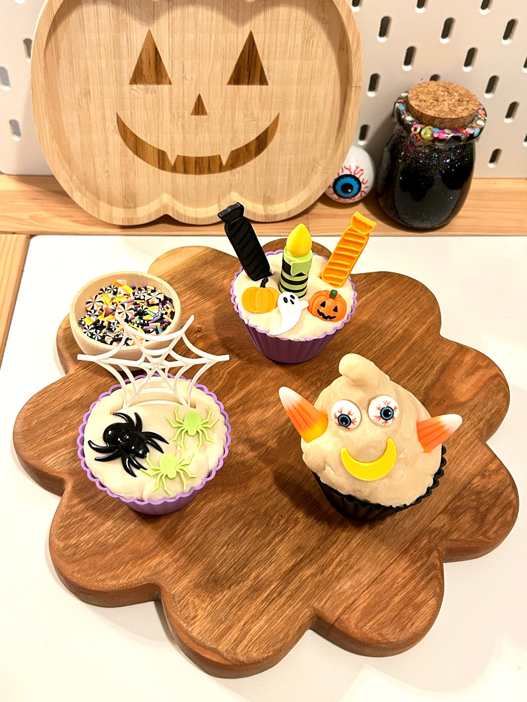 Spooky Cupcake Playdough Kit | Halloween Pretend Play