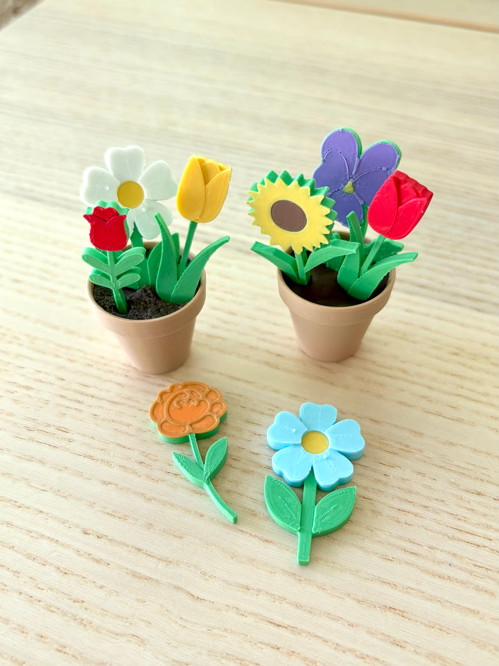 Mini Garden Planting Set | Flower Pots, Flowers &amp; Sensory Dirt