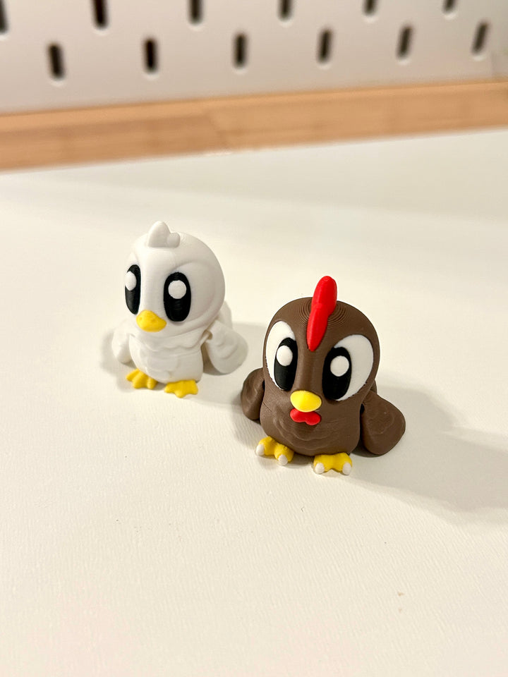 3D Printed Articulated Hen &amp; Roosters | Chicken Coop