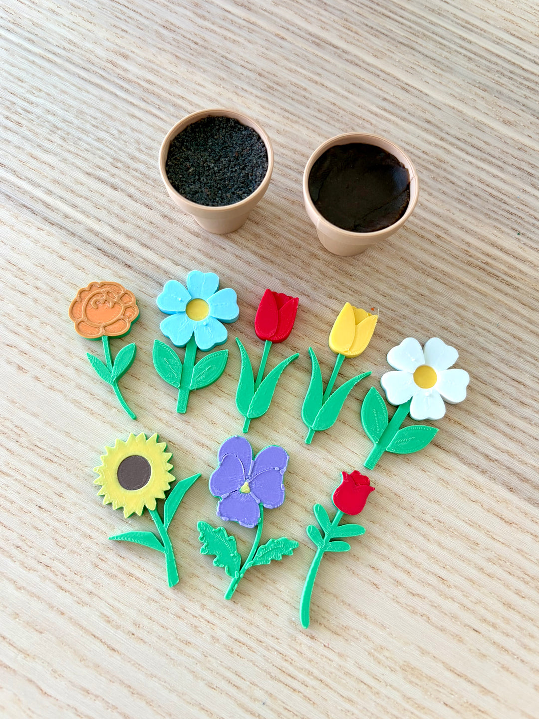 Miniature Gardening Set | Small World Play | Garden Sensory Bin | Playdough or Kinetic Sand ‘Dirt’