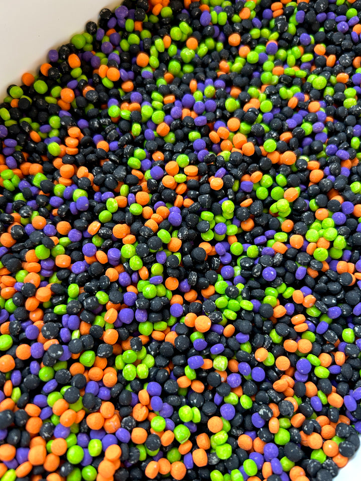 Halloween Magic Couscous Sensory Filler Mix | Black, Green, Purple &amp; Orange