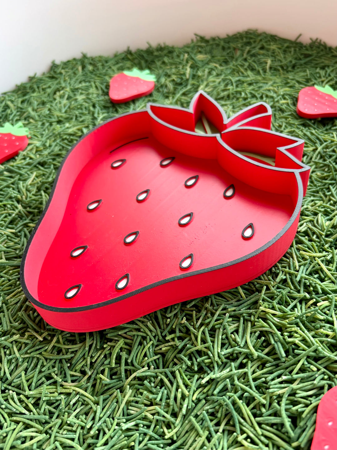 3D Printed Strawberry Loose Parts (flat)