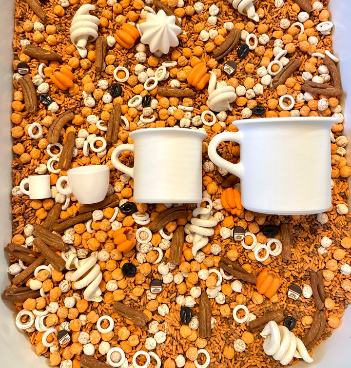 Pumpkin Spice Latte Sensory Filler Mix | Autumn-Themed Sensory Bin Mix