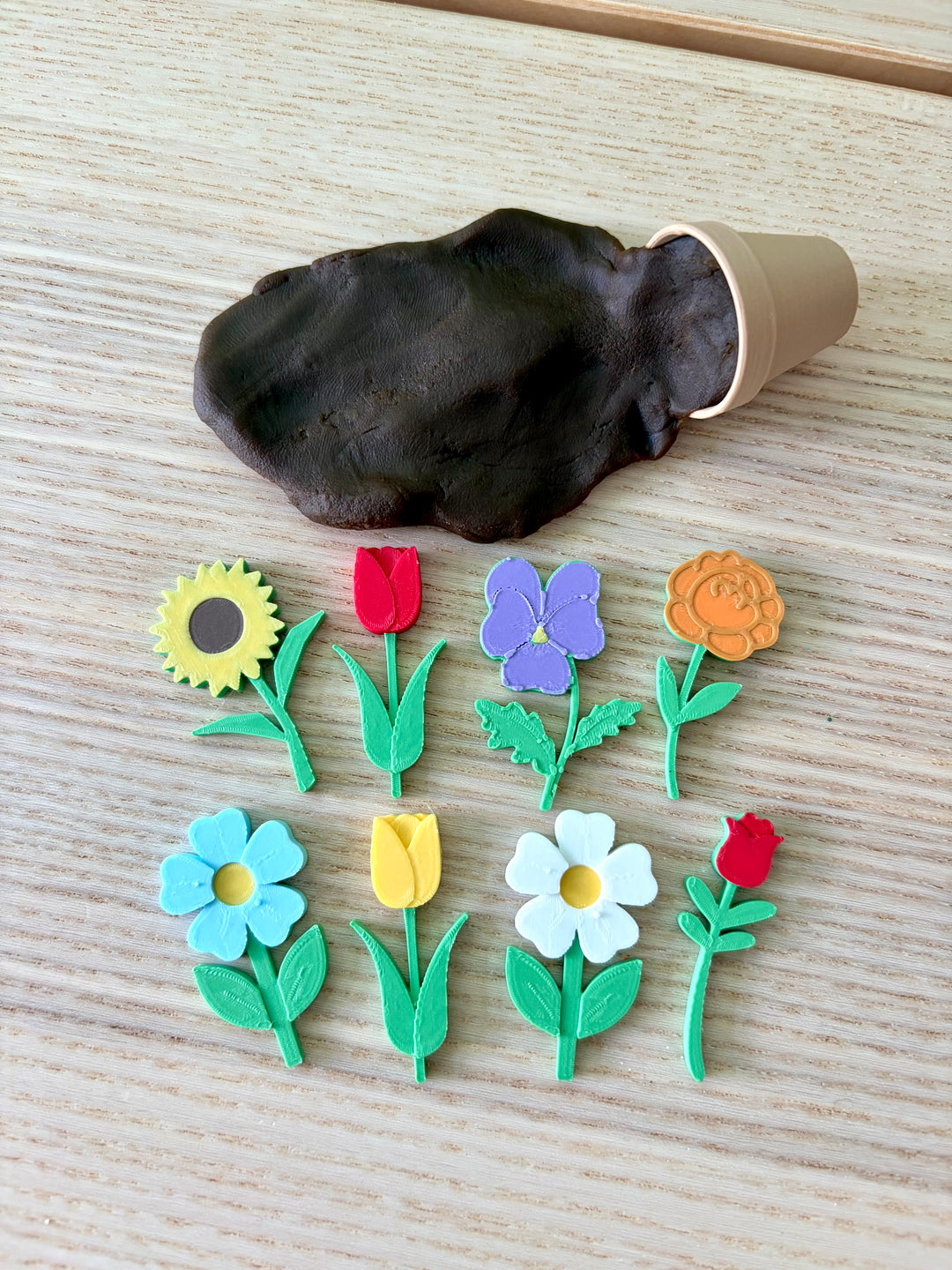 Mini Garden Planting Set | Flower Pots, Flowers &amp; Sensory Dirt