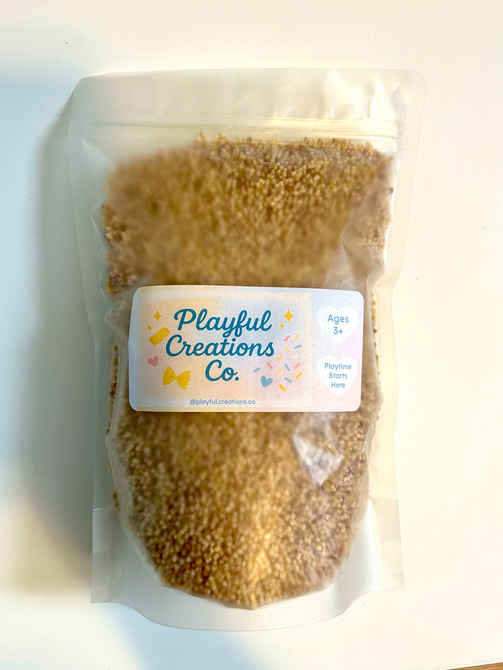 Beach Sand Sensory Filler Base | Handpainted Pasta Seashells
