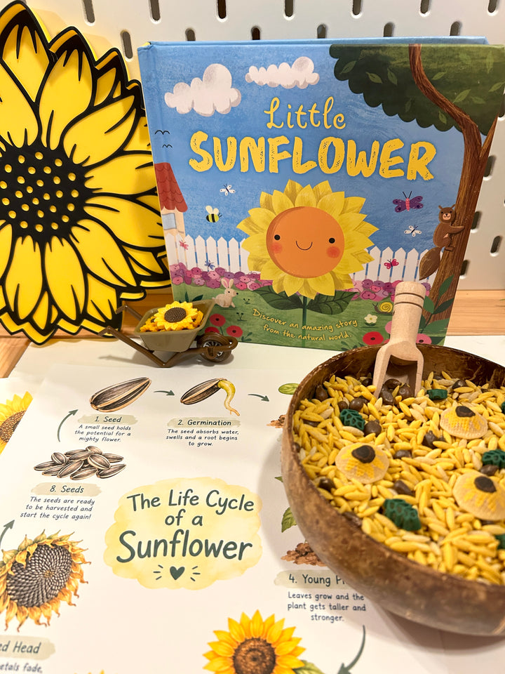 Handmade Wool Crochet Sunflower Head | Pretend Play Flower