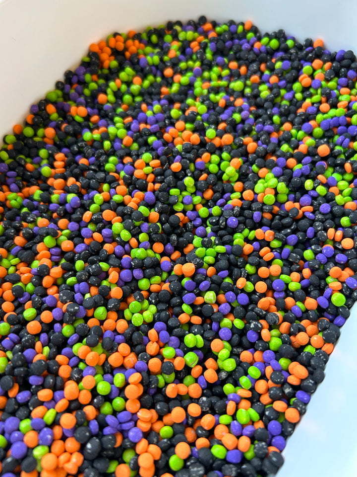 Halloween Magic Couscous Sensory Filler Mix | Black, Green, Purple &amp; Orange